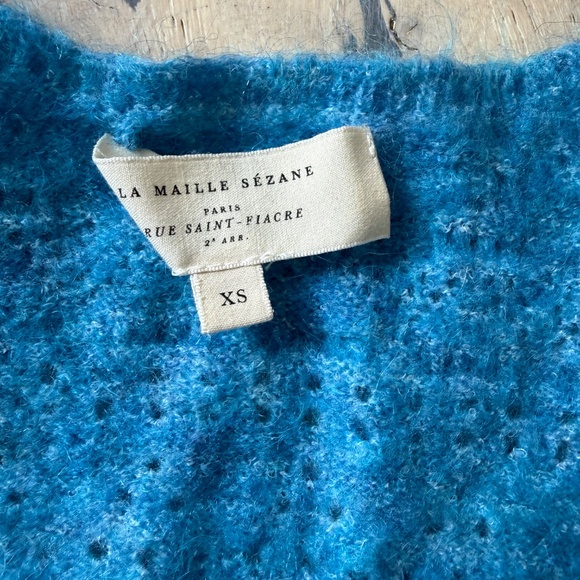 Sezane blue wool sweater - Picture 3 of 3